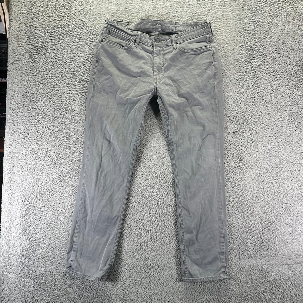 Levi's 511 Jeans Men's 36x32 Gray Cotton Denim Straight Leg Workwear Stretch